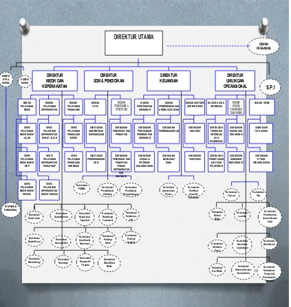 Tabel 1.1 Struktur Organisasi Rumah Sakit Umum Pusat Haji Adam Malik Medan Peraturan Menteri Kesehatan Nomor 244/Menkes/PER/III/2008 