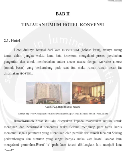 Gambar 2.1. Hotel Hyatt di Jakarta 