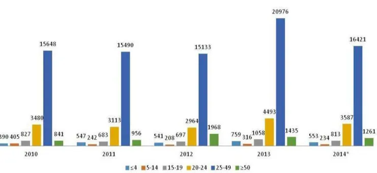 Gambar 2.3. Jumlah infeksi HIV yang dilaporkan menurut 