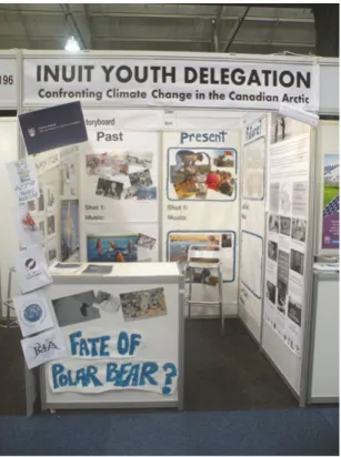 Fig. 4.1 Inuit Youth Delegation Booth in the NGO tent