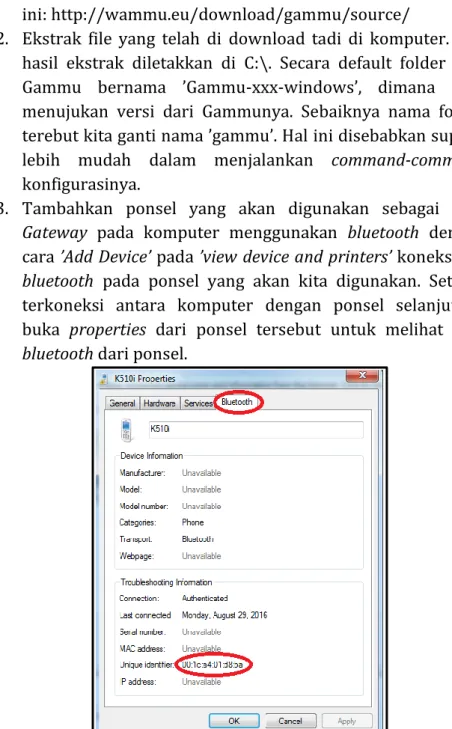 Gambar 4.11. Tampilan Properties Dari Ponsel 