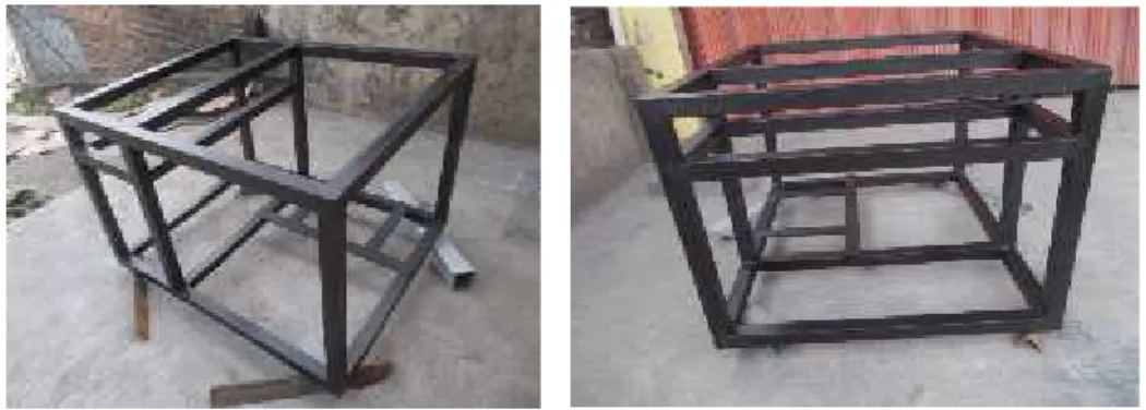 Gambar 1. Dudukan Pompa dan Batray 1.2 Perancangan Box Panel Kelistrikan