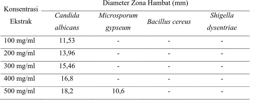 Gambar 4.3 Zona Hambat Bakteri Bacillus cereus 