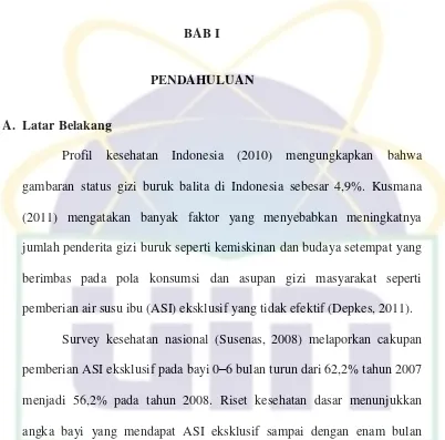 gambaran status gizi buruk balita di Indonesia sebesar 4,9%. Kusmana 