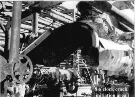Figure 2.10. Photograph of failed end of heat exchanger, Ref. 2.33. 