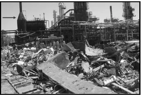 Figure 3.4. Portable buildings destroyed where contractors were located, courtesy  CSB