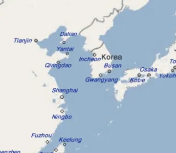 Fig. 4 Ports in Northeast Asia.