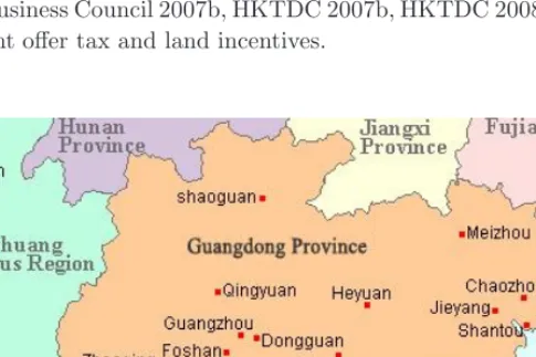 Fig. 1 Map of Guangdong province of China.