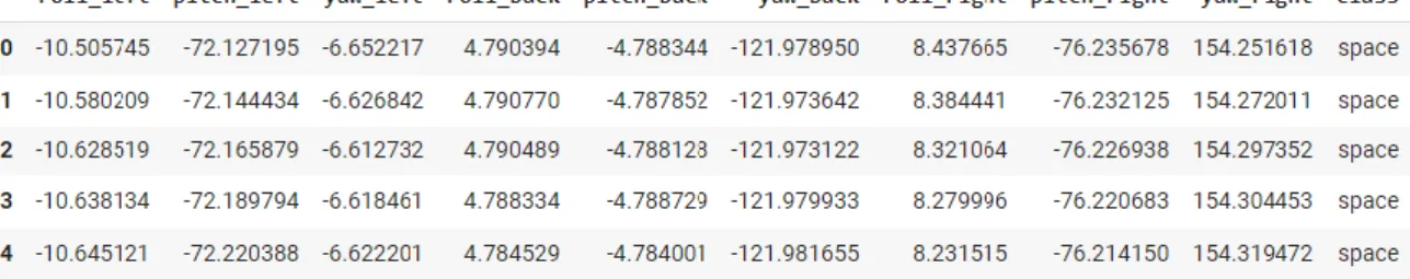 Gambar 5.  Contoh dataset yang diperoleh 