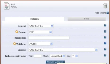 Gambar 6: Tampilan Mmetadata file yang diunggah