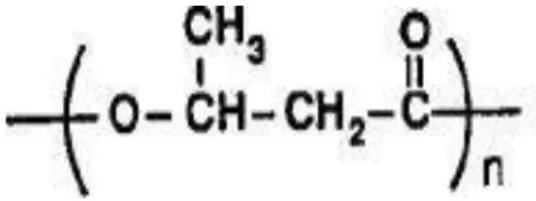 Gambar 3. Struktur Kimia P(3HB) (Djamaan, 2015) 