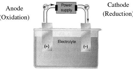 Fig 2.  Electrolysis equipment arrangement. 