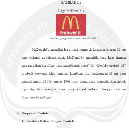 GAMBAR 2.1 Logo McDonald’s 