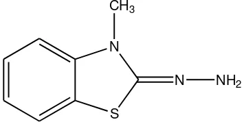 Figure 1. Structure of 3-methyl-2-hydrazinobenzothiazole 