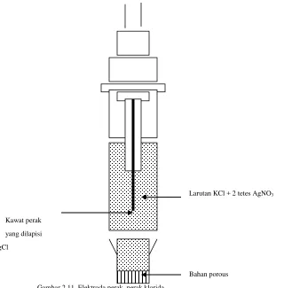 Gambar 2.11. Elektroda perak, perak klorida 