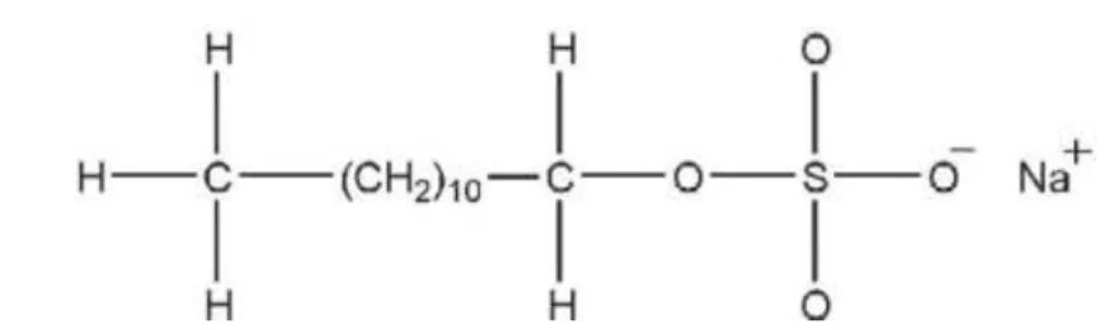 Gambar 3. Struktur kimia Natrium Lauril Sulfat. (Rowe et al., 2009) 