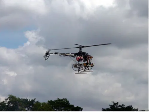 Fig. 1.1 HeLion—the first unmanned rotorcraft constructed at NUS