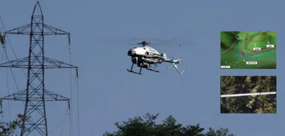 Fig. 1.11 Sky Surveyor inspecting a power transmission line