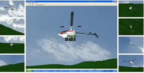 Fig. 4.12 The 3D view of the UAV helicopter