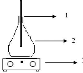 Gambar 3.1  Rangkaian Peralatan Sintesis Deep Eutectic Solvent (DES)  