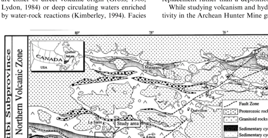 Fig. 1. General geology of the Abitibi (after Chown et al., 1992).