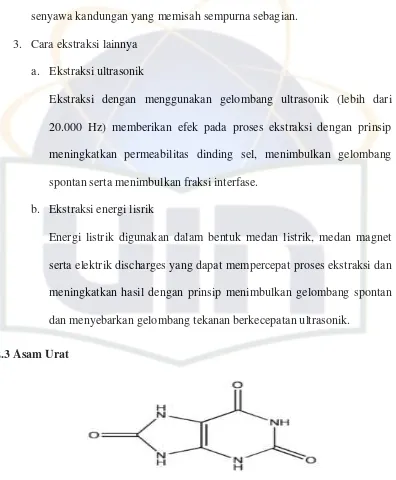 Gambar 1. Struktur asam urat 