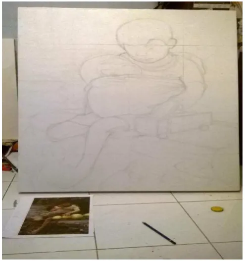 Gambar 7: Proses sketsa 