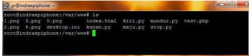 Gambar 4.1 Program Ditanamkan Pada Raspberry Pi Web Server 