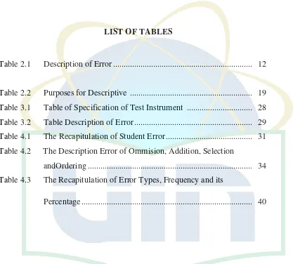 Table 2.1  