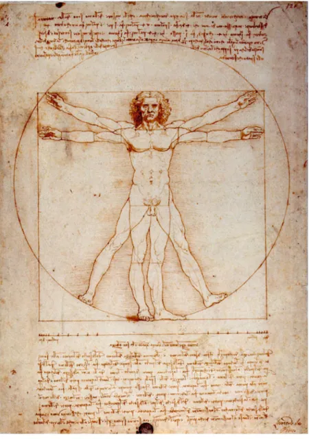 Abb. 1.6 Der vitruvianische Mensch von Leonardo da Vinci (© Cameraphoto/