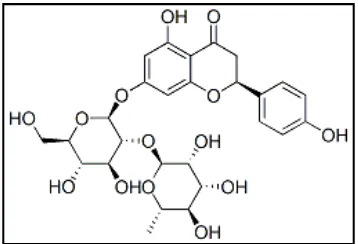 Gambar 3. Struktur kimia naringin34 