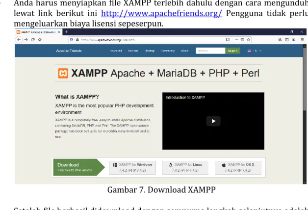 Gambar 7. Download XAMPP 