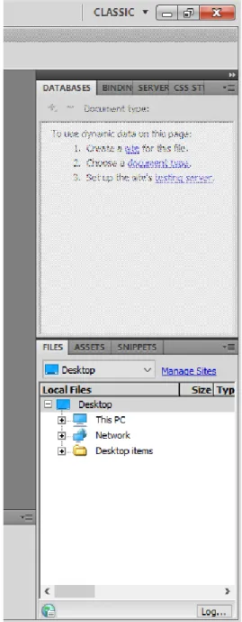Gambar 28. Tampilan Adobe Dreamweaver CS5.5 setelah diatur 