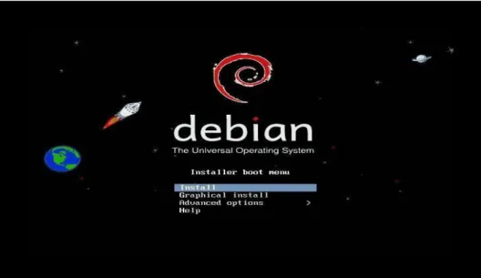Gambar 1.1 Tampilan Awal Instalasi Debian 