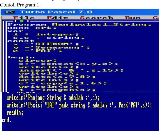 Gambar 8.1 Koding Manipulasi String 