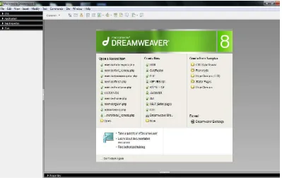 Gambar 4.4 Tampilan Macromedia Dreamweaver 8 