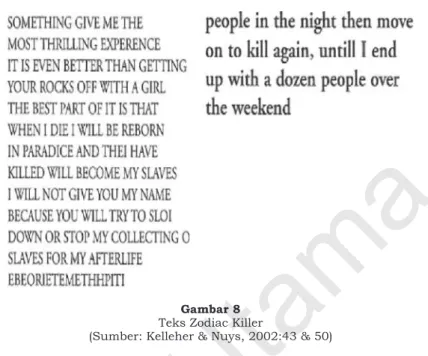 Gambar 8 Teks Zodiac Killer