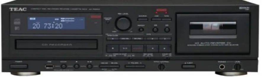 Gambar 1.10 Media Audio Tape Recorder  c.  Alat musik modern/ tradisional 
