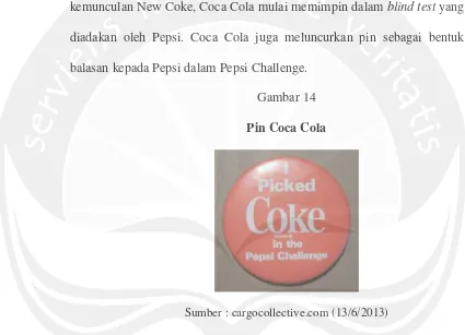 Gambar 14Pin Coca Cola