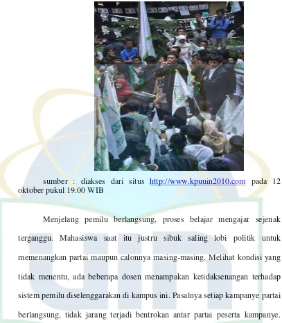 Gambar 3.1 Proses Kampanye dalam PEMIRA di UIN Jakarta 