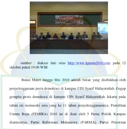 Gambar 3.2 Debat Kandiat Capres-Cawapres UIN Jakarta 2010 