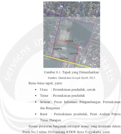 Gambar 6.1. Tapak yang Dimanfaatkan 