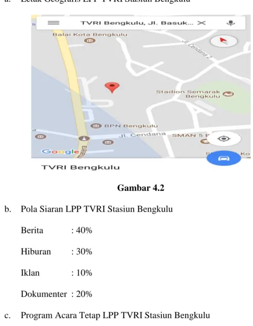 Gambar 4.2  b.  Pola Siaran LPP TVRI Stasiun Bengkulu 