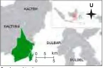 di antara garis lintang 1O – 5O LS dan garis bujur114O – 117O BT. Provinsi ini mempunyai luas wilayahGAMBARPeta provinsi Kalimantan Selatan