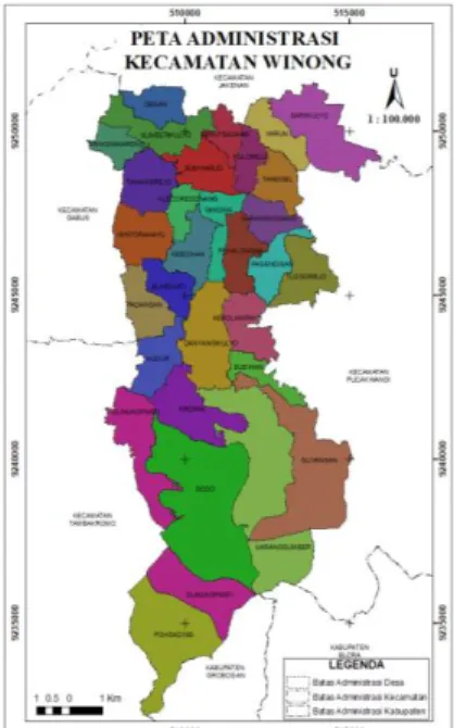 Gambar I-1 Peta Kecamatan Winong (RENSTRA, 2017) 