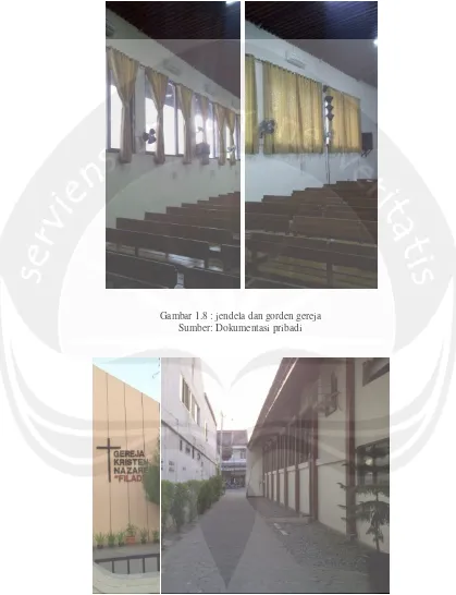 Gambar 1.8 : jendela dan gorden gereja 