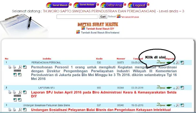 Gambar 5. Form Informasi Surat Masuk 