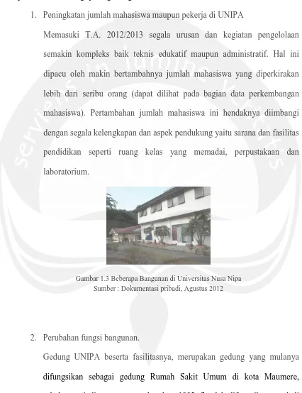 Gambar 1.3 Beberapa Bangunan di Universitas Nusa Nipa  