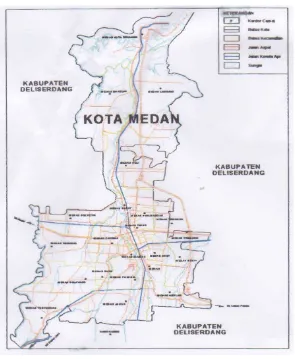 Gambar 2.1 Peta Kota Medan Sumber : http.image.ggl.kotamedan 