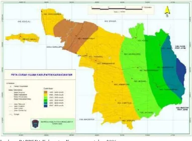 Gambar Peta Curah Hujan Kabupaten Karanganyar